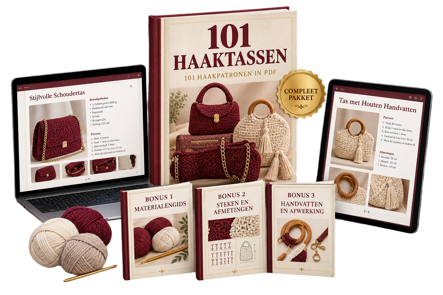 101 Haaktassen — compleet pakket met 3 bonussen
